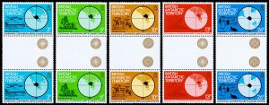 British Antarctic Territory Scott 86-91 Gutter Pairs (1982) Mint NH XF C