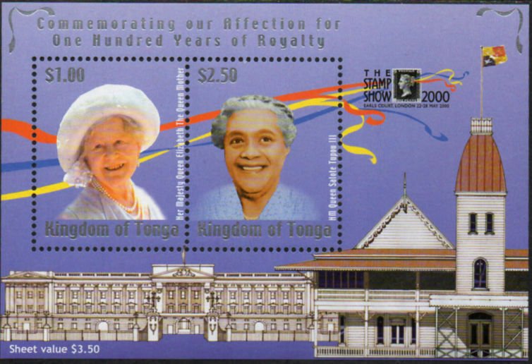 Tonga 2000 SG1472 Queen Mother and Queen Saole Tupou III MS MNH