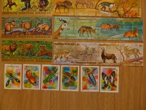 Burundi and Guinea Cancelled stamps Animal Kingdom of Africa Gold font #8