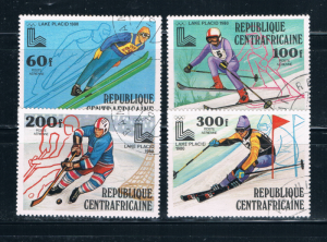 Central African Rep C216-19 Used set Lake Placid  (C0116)