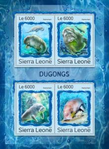 SIERRA LEONE 2016 SHEET DUGONGS MARINE LIFE srl161211a