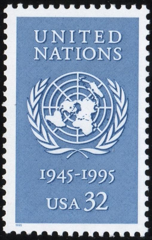 SC#2974 32¢ United Nations, 50 Years Single (1995) MNH