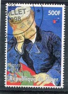 Niger 1998 VINCENT VAN GOGH Painting 1 value Perforated Fine Used VF