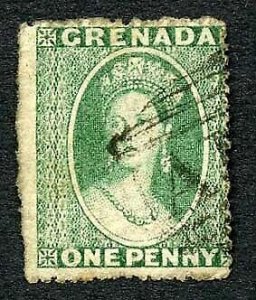 Grenada SG4 1d Green wmk Small Star (upright) Rough Perf 14 to 16 Cat 17