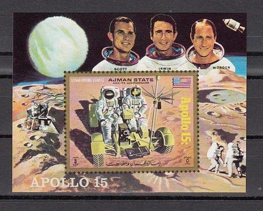 Ajman, Mi cat. 1116, BL319. Space issue, Apollo 15 s/sheet. ^