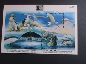 NEW ZEALAND-1996 SC#1370a TAIPEI STAMP SHOW'96-WILD LIFE MNH S/S-VERY FINE