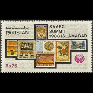 PAKISTAN 1988 - Scott# 703 SAARC Summit 75r NH