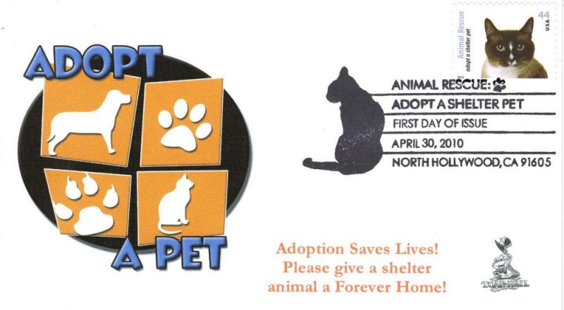 Animal Rescue, Adopt A Shelter Pet First Day Cover #5B