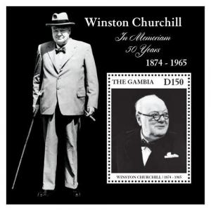 Gambia 2015 - Sir Winston Churchill - Souvenir Stamp sheet - Scott #3641 - MNH