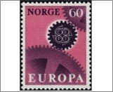 Norway Used NK 589   C.E.P.T.- Radar Dull purple,Violet purple 60 Øre