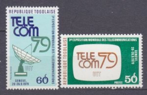 1979 Togo 1398-1399 Satellite Dish ITU
