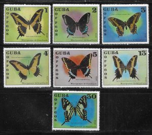 Cuba 1727-1733 Butterflies set MNH