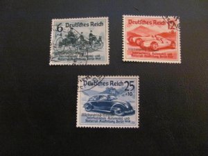 GERMANY 1939 USED SC# B141-43 OVERPRINT CAR RACING $85 (113)