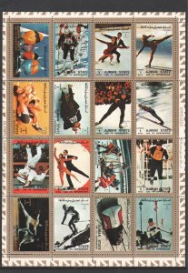 Ajman UAE 1973 MNH Stamps Mini Sheet Mi 2717-2732 Sport Olympic Games