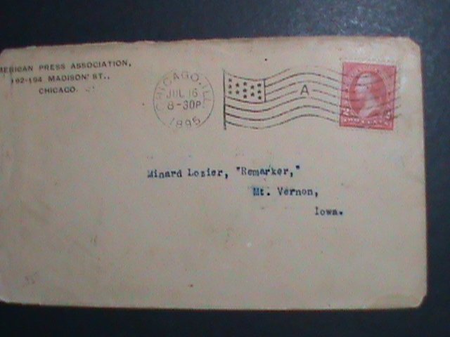 ​UNITED STATES-1894 SC#248 129 YEARS OLD-WASHINGTON COVER-FANCY CANCEL VF RARE