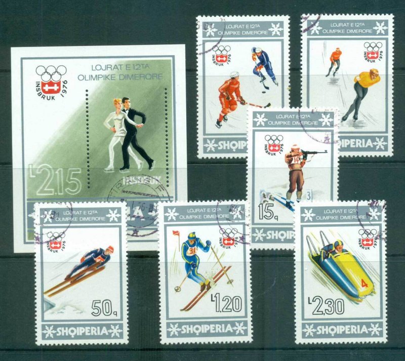 Albania 1976 Winter Olympics Innsbruck + MS CTO lot69815