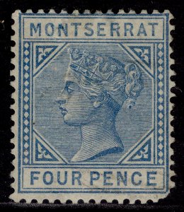 MONTSERRAT QV SG11, 4d blue, USED. Cat £275.