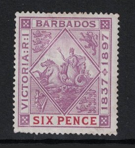 Barbados SC# 86 Mint Hinged / Hinge Rem / Tiny Hinge Thin - S19247