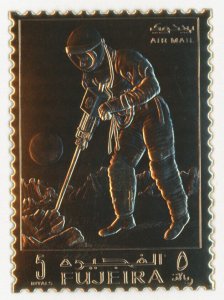 Fujeira MI A398 Gold Foil MNH Apollo Moon Landing