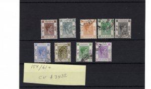 Hong Kong #154-161a Used - Stamp - CAT VALUE $34.75
