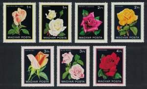 Hungary Roses 7v 1972 MNH SG#3432-3438