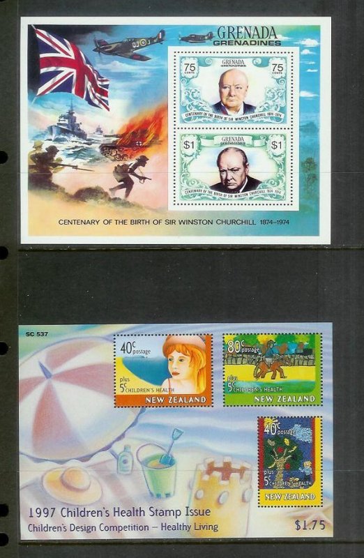 WORLDWIDE (190) Souvenir Sheets & Mini-Sheets ALL Mint Never Hinged