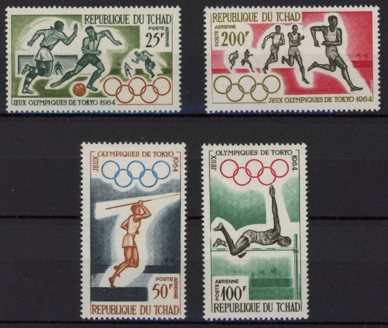 [Hip3560] Chad 1964 : Olympics Good set very fine MNH stamps