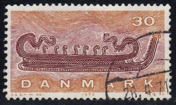 Denmark #472 Bronze Age Ship, used (0.20)