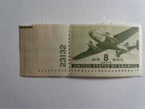 SCOTT # C 26  GEM WITH PLATE # AIR MAIL MINT NEVER HINGED GREAT CENTERING !!