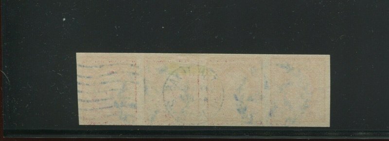 409H Imperf Flat Plate Coil Used Strip of 4 Stamps with PF Cert (409 PF A1)