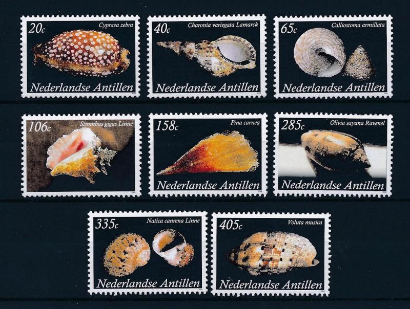 [40659] Netherlands Antilles Antillen 2008 Marine Life Sea shells 8 Values MNH