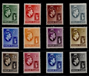 British Virgin Islands #102-113 KGVI Definitive Set MNH OG No Faults