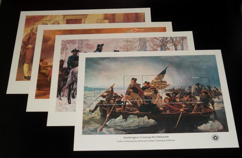 #1686-89 1976 AMERICAN BICENTENNIAL SOUVENIR SHEETS MINT-OG/NH