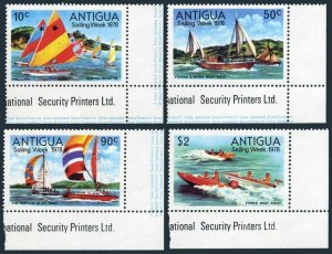 Antigua 503-506,MNH.Michel 499-502. Sailing Week 1978.Regatta,Boats rally.