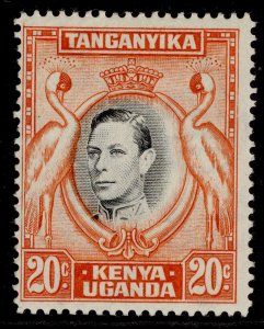 KENYA UGANDA TANGANYIKA GVI SG139a, 20c black & orange, LH MINT. Cat £50. PERF14