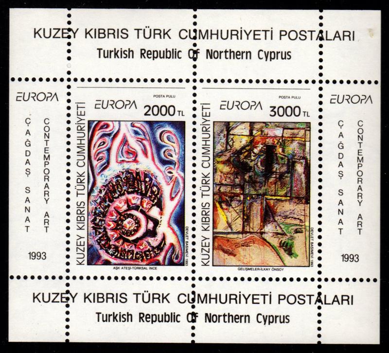 Turkish Cyprus - Mint Souvenir Sheet Scott #345 (Modern Art)