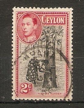 CEYLON 1938 2c SG 386 PERF 11½ x 13 FINE USED