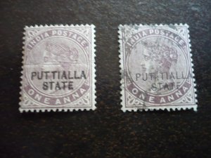 Stamps-Indian Convention State Patiala-Scott#11-Mint Hinged & Used 1 Stamp