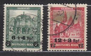 Germany - 1932 overprinted Buildings Sc# B42/B43 - (1447)