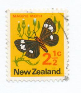 New Zealand 1970 Scott 441 used - 2.1/2c, Butterfly
