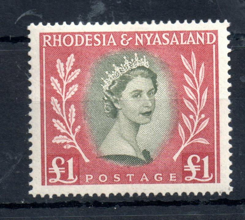 Rhodesia & Nyasaland 1954 £1 mint LHM SG#15 WS13127