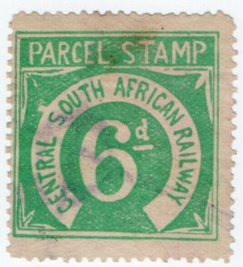 (I.B) Transvaal Railways : CSAR Parcel Stamp 6d