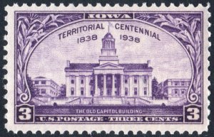 SC#838 3¢ Iowa Territory (1938) MNH