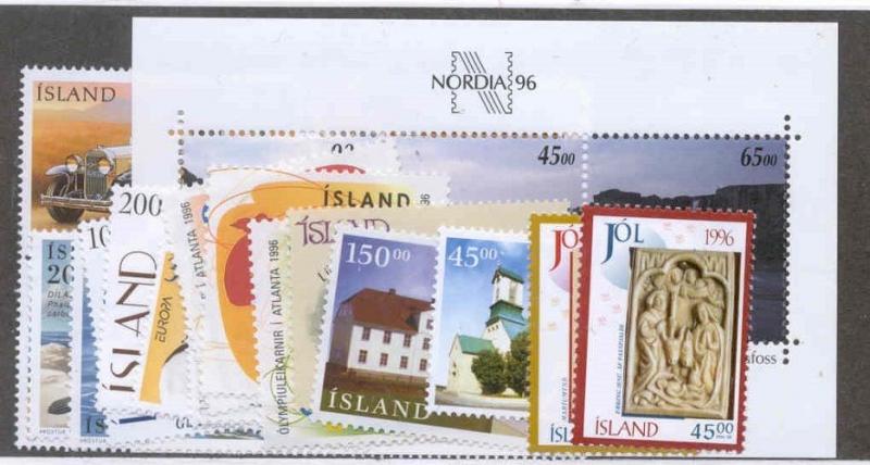 Iceland Scott 814-833 Mint NH (1996 Year Set)