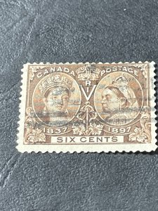 CANADA # 55-USED----YELLOW/BROWN----1897