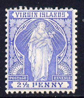 British Virgin Islands 1899 Virgin Crown CA 2.5d ultramar...