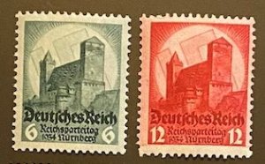 [AG] Germany 1934 Sc #442-443 Mi 546-547 MNH OG XF Mi-CV 85€