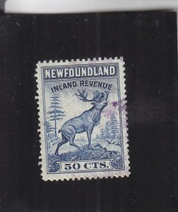 Canada: Newfoundland: Inland Revenue Tax Stamp, Van Damme #NFR29, Used (37030)