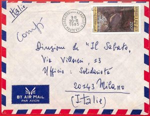 aa3917 - Haute UPPER VOLTA - POSTAL HISTORY -  AIRMAIL COVER to ITALY 1985 Birds