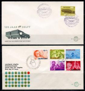 NETHERLANDS LOT OF 12 FIRST DAY COVERS  AS SHOWN